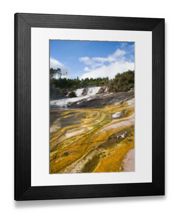 Framed Print : Thermal Terraces, Orakei Korako Thermal Area, between Rotorua and Taupo, North Island Framed Print : Thermal Terraces, Orakei Korako Thermal Area, between Rotorua and Taupo, North Island