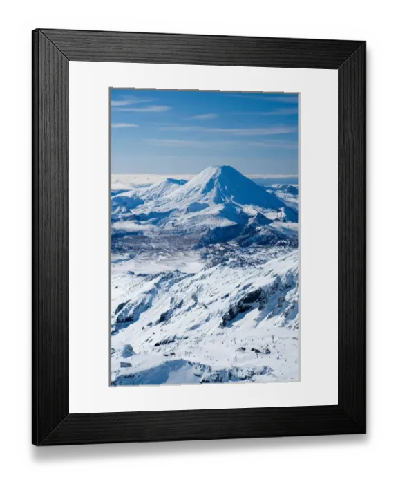 Framed Print : Whakapapa Skifield on Mt Ruapehu, and Mt Ngauruhoe (distance) Tongariro National Park Framed Print : Whakapapa Skifield on Mt Ruapehu, and Mt Ngauruhoe (distance) Tongariro National Park