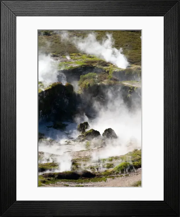 Framed Print : Craters of the Moon Thermal Area, near Taupo, North Island, New Zealand - aerial Framed Print : Craters of the Moon Thermal Area, near Taupo, North Island, New Zealand - aerial