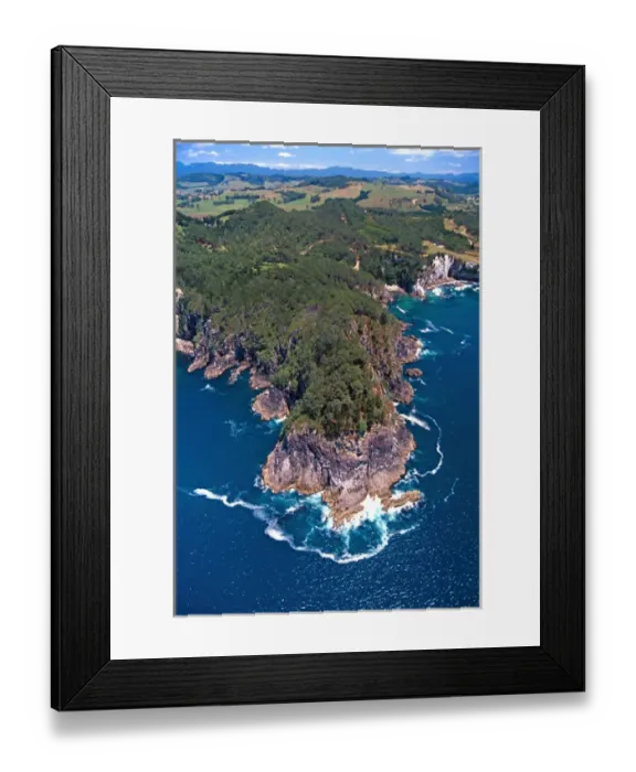Framed Print : Coast south of Hahei, Coromandel Peninsula - aerial Framed Print : Coast south of Hahei, Coromandel Peninsula - aerial