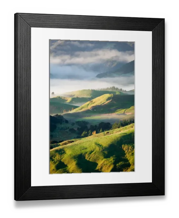 Framed Print : Misty Farmland near Martinborough, Wairarapa, North Island, New Zealand Framed Print : Misty Farmland near Martinborough, Wairarapa, North Island, New Zealand