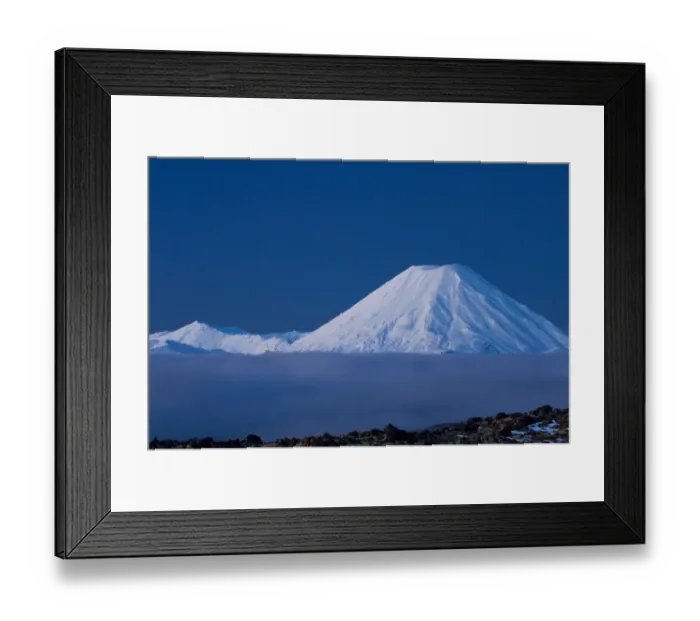 Framed Print : Mt Ngauruhoe at Dusk, Tongariro National Park, Central Plateau, North Island, New Zealand