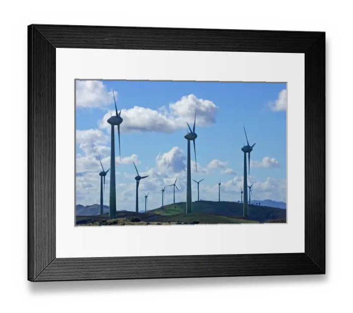 Framed Print : Hau Nui Wind Farm, near Martinborough, Wairarapa, North Island, New Zealand