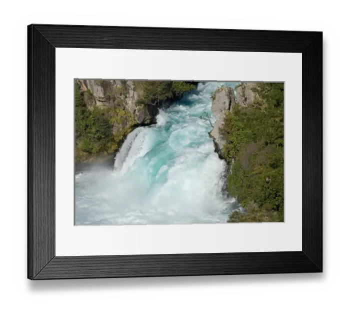 Framed Print : Huka Falls and Waikato River, near Taupo, North Island, New Zealand