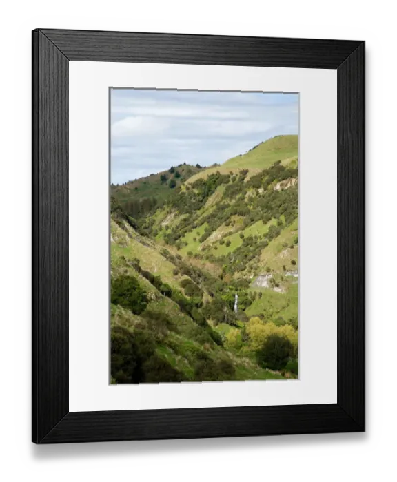 Framed Print : Waterfall near Mokauiti, King Country, North Island, New Zealand Framed Print : Waterfall near Mokauiti, King Country, North Island, New Zealand