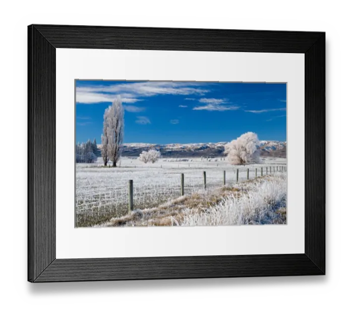 Framed Print : Hoar Frost and Farmland near Poolburn, Central Otago, South Island, New Zealand Framed Print : Hoar Frost and Farmland near Poolburn, Central Otago, South Island, New Zealand