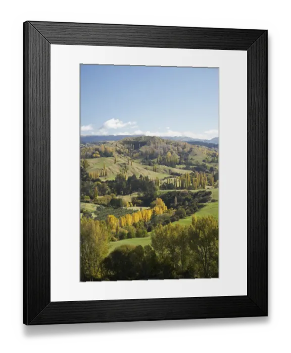 Framed Print : Farmland, Esk Valley, near Napier, Hawkes Bay, North Island, New Zealand