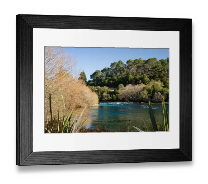 Framed Print : Waikato River above Huka Falls, near Taupo, North Island, New Zealand Framed Print : Waikato River above Huka Falls, near Taupo, North Island, New Zealand