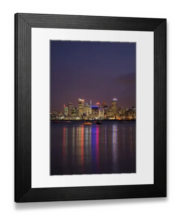 Framed Print : Auckland Central Business District and Waitemata Harbour, North Island, New Zealand