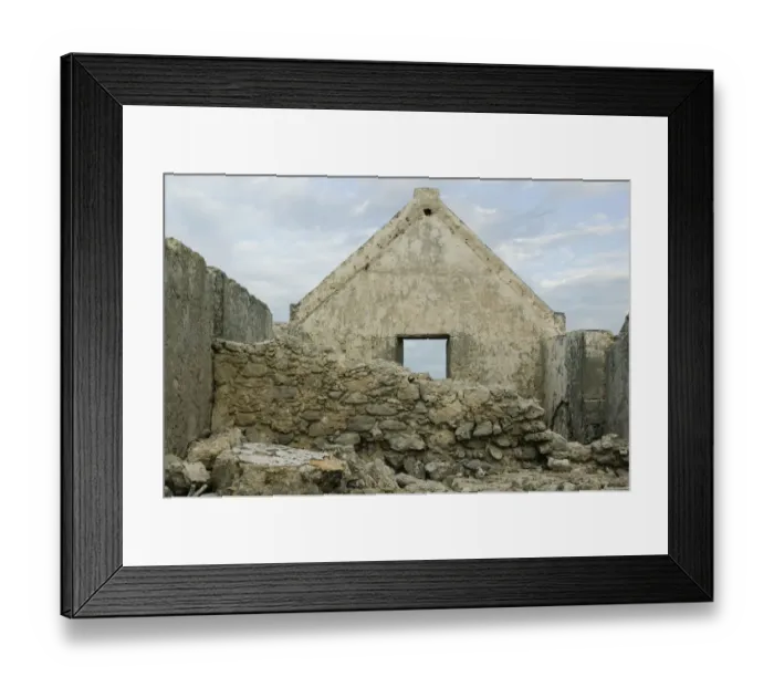 Framed Print : ABC Islands - BONAIRE - Solar Salt Works: Ruins of Old Salt Warehouse Framed Print : ABC Islands - BONAIRE - Solar Salt Works: Ruins of Old Salt Warehouse