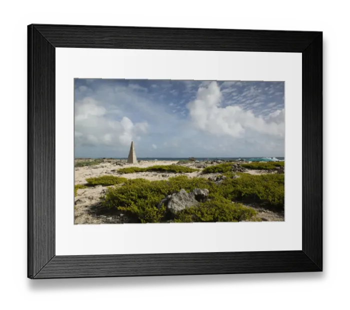 Framed Print : ABC Islands - BONAIRE - Manparia Kutu: Navigation Marker and SE shoreline Framed Print : ABC Islands - BONAIRE - Manparia Kutu: Navigation Marker and SE shoreline