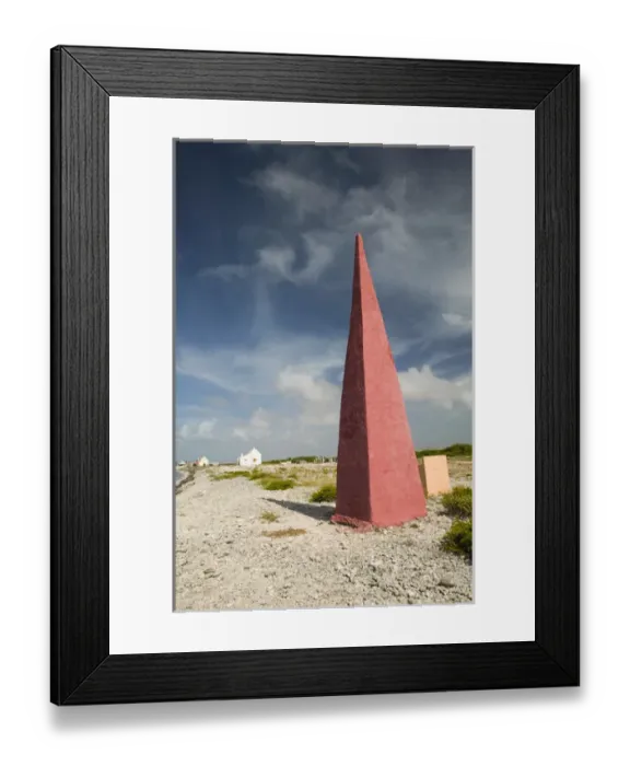 Framed Print : ABC Islands - BONAIRE - Oranje Pan: Red Navigation Marker Framed Print : ABC Islands - BONAIRE - Oranje Pan: Red Navigation Marker
