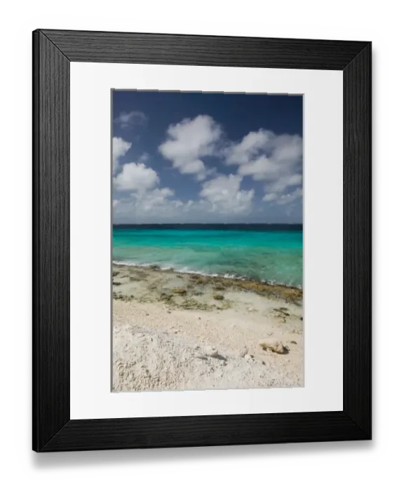 Framed Print : ABC Islands - BONAIRE - Pink Beach: Beach View