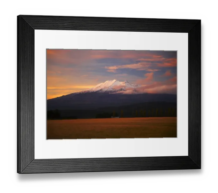 Framed Print : Last Light, Mt Ruapehu, Tongariro National Park, Central Plateau, North Island, New Framed Print : Last Light, Mt Ruapehu, Tongariro National Park, Central Plateau, North Island, New