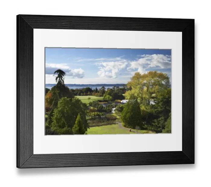 Framed Print : View over Government Gardens from Bath House, Rotorua, North Island, New Zealand