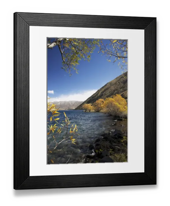 Framed Print : Lake Ohau and Ben Ohau, Mackenzie Country, South Canterbury, South Island, New Zealand