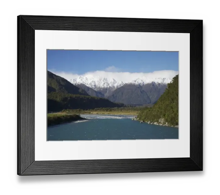 Framed Print : Whataroa River and Southern Alps, West Coast, South Island, New Zealand Framed Print : Whataroa River and Southern Alps, West Coast, South Island, New Zealand