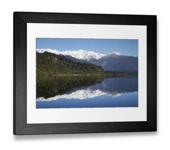 Framed Print : Reflections, Lake Mapourika, West Coast, South Island, New Zealand Framed Print : Reflections, Lake Mapourika, West Coast, South Island, New Zealand