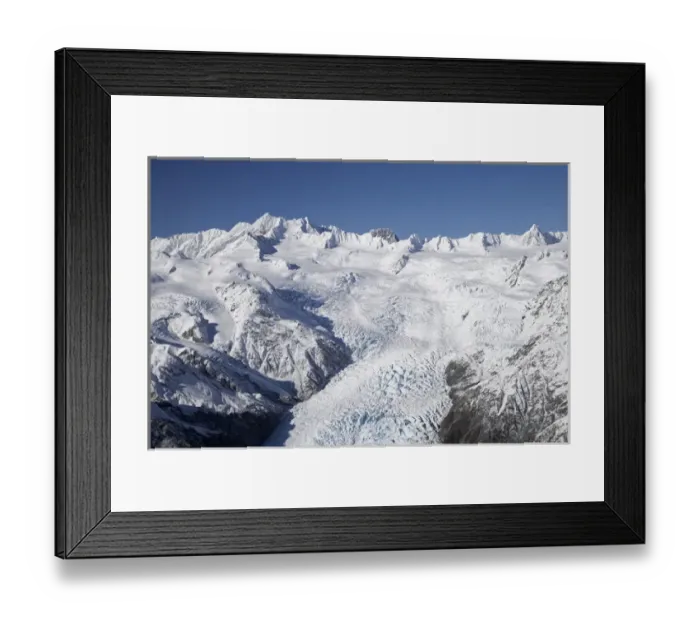 Framed Print : Franz Josef Glacier, West Coast, South Island, New Zealand - aerial Framed Print : Franz Josef Glacier, West Coast, South Island, New Zealand - aerial