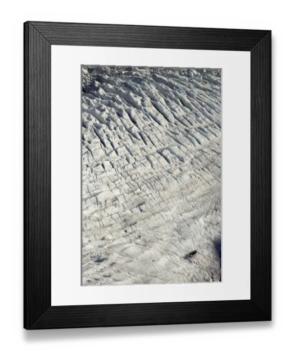 Framed Print : Group of Guided Glacier Walkers and Crevasses, Franz Josef Glacier, West Coast, South Island