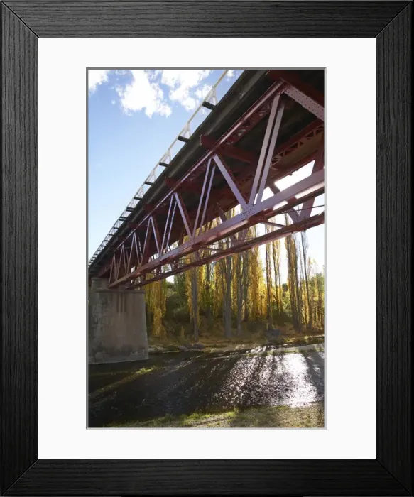 Framed Print : Historic Road - Rail Bridge over Manuherikia River, Alexandra, Central Otago, South Island Framed Print : Historic Road - Rail Bridge over Manuherikia River, Alexandra, Central Otago, South Island