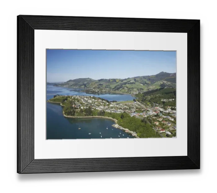 Framed Print : Port Chalmers, Otago Harbour, Dunedin, South Island, New Zealand - aerial Framed Print : Port Chalmers, Otago Harbour, Dunedin, South Island, New Zealand - aerial