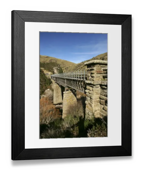 Framed Print : Historic Hindon Bridge over Taieri River, Taieri Gorge, near Dunedin, South Island Framed Print : Historic Hindon Bridge over Taieri River, Taieri Gorge, near Dunedin, South Island