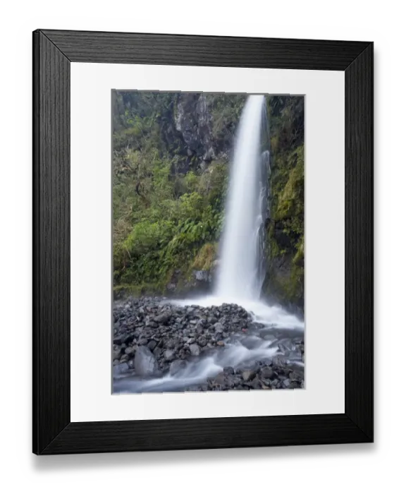 Framed Print : Dawson Falls on the side of Mt Taranaki, Egmont National Park, Taranaki, North Island Framed Print : Dawson Falls on the side of Mt Taranaki, Egmont National Park, Taranaki, North Island
