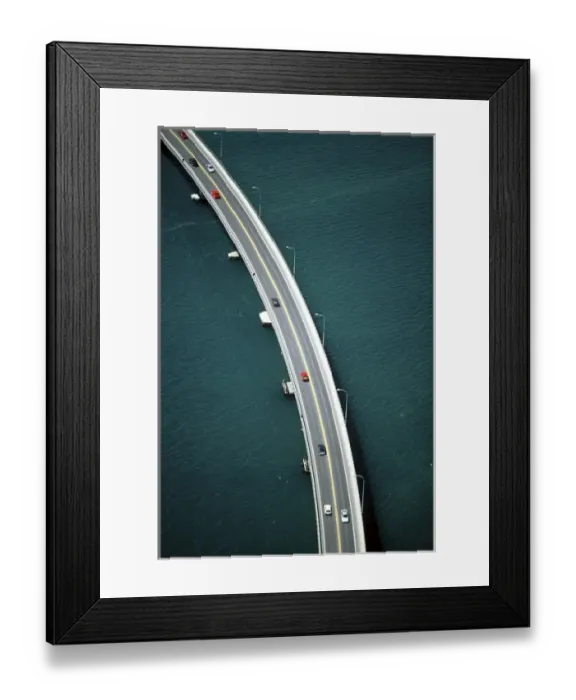 Framed Print : Tauranga - Mount Maunganui Bridge, Tauranga Harbour - aerial Framed Print : Tauranga - Mount Maunganui Bridge, Tauranga Harbour - aerial