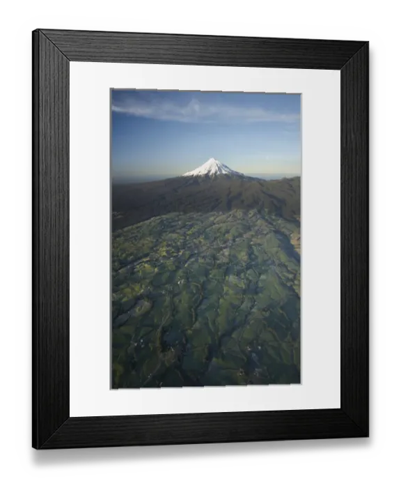 Framed Print : Frosty Farmland and Early Light on Mt Taranaki / Mt Egmont, Egmont National Park Framed Print : Frosty Farmland and Early Light on Mt Taranaki / Mt Egmont, Egmont National Park
