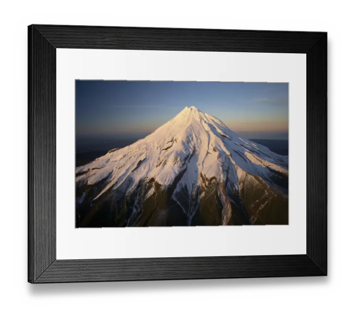 Framed Print : First Light on Summit of Mt Taranaki / Mt Egmont, and Around the Mountain Circuit Track Framed Print : First Light on Summit of Mt Taranaki / Mt Egmont, and Around the Mountain Circuit Track