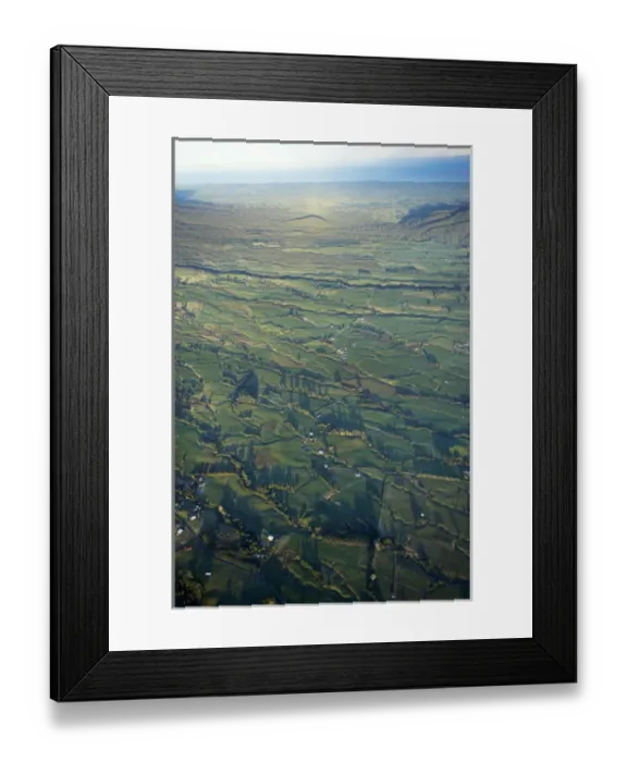 Framed Print : Early Light on Farmland near Mt Taranaki / Mt Egmont, Taranaki, North Island, New Framed Print : Early Light on Farmland near Mt Taranaki / Mt Egmont, Taranaki, North Island, New