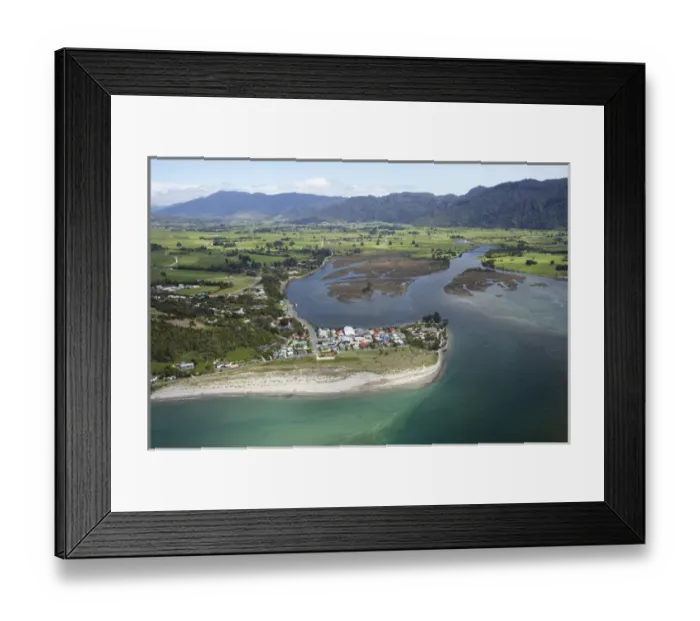 Framed Print : Collingwood and Aorere River Estuary, Golden Bay, Nelson Region, South Island, New Framed Print : Collingwood and Aorere River Estuary, Golden Bay, Nelson Region, South Island, New