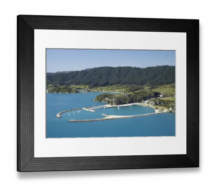 Framed Print : Tarakohe, Golden Bay, Nelson Region, South Island, New Zealand - aerial Framed Print : Tarakohe, Golden Bay, Nelson Region, South Island, New Zealand - aerial