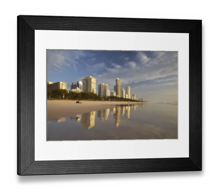 Framed Print : Early morning light, Surfers Paradise, Gold Coast, Queensland, Australia Framed Print : Early morning light, Surfers Paradise, Gold Coast, Queensland, Australia
