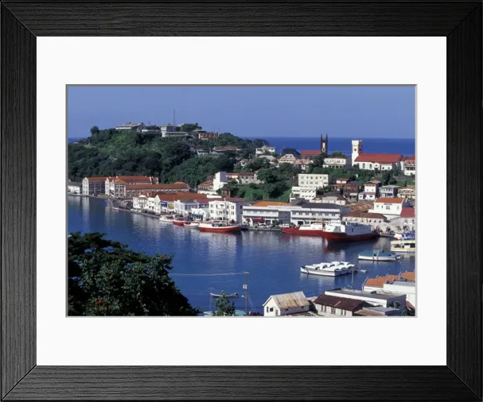 Framed Print : CARIBBEAN, Grenada, St. Georges St. Georges Harbor Framed Print : CARIBBEAN, Grenada, St. Georges St. Georges Harbor