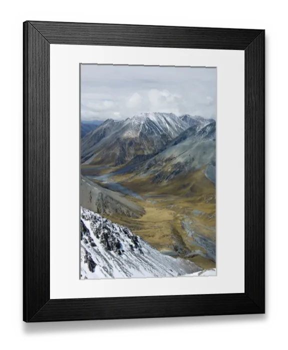 Framed Print : New Zealand, South Island, Arrowsmith Range. View of South fork of Ashburton River Framed Print : New Zealand, South Island, Arrowsmith Range. View of South fork of Ashburton River