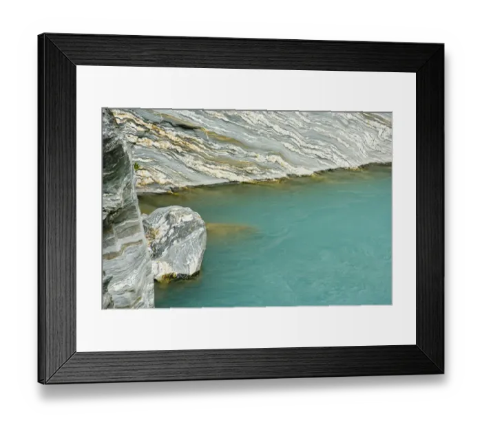 Framed Print : New Zealand, South Island, Westland National Park. Water polished sedimentary rock Framed Print : New Zealand, South Island, Westland National Park. Water polished sedimentary rock