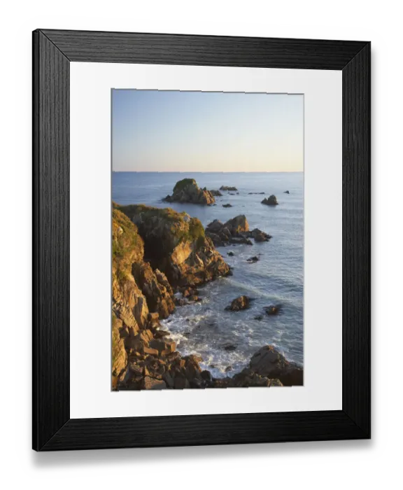 Framed Print : New Zealand, South Island, West Coast, Late Light, Cape Foulwind, near Westport