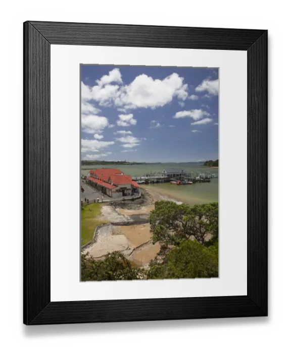 Framed Print : Fullers building, and wharf, Paihia, Bay of Islands, Northland, North Island, New Zealand Framed Print : Fullers building, and wharf, Paihia, Bay of Islands, Northland, North Island, New Zealand
