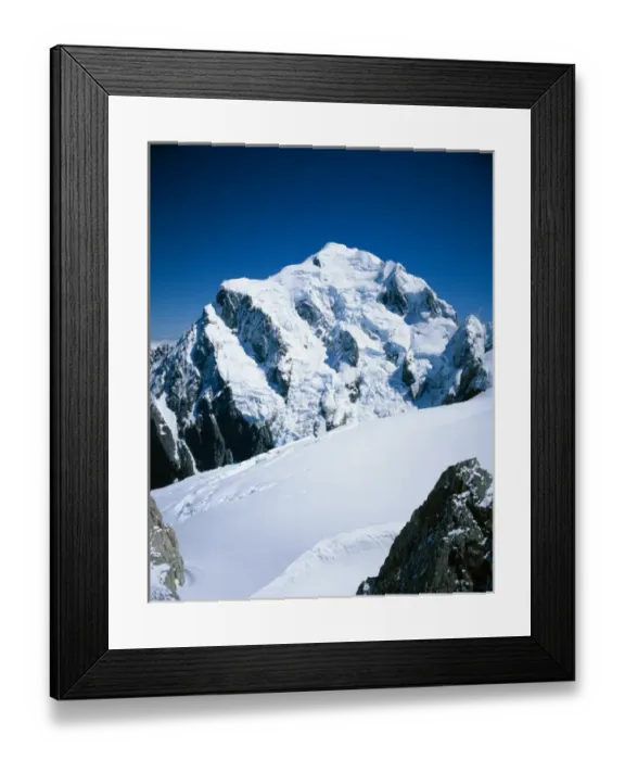 Framed Print : The glacial covered east face of Mt. Tutoko in Fjordland Nat l Park, a part of