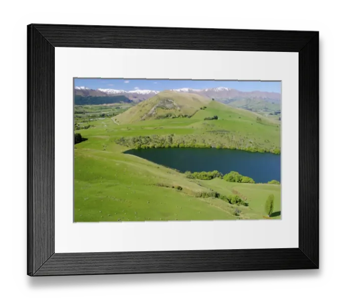 Framed Print : Queenstown, New Zealand. A helicopter ride around Queenstown shows stunning views