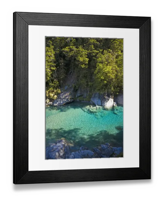 Framed Print : Mt Aspiring National Park, New Zealand. The emerald lakes are a hidden gem that can