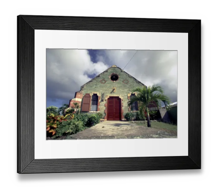 Framed Print : Caribbean, Antigua. Old Angelican Church, Liberta village Framed Print : Caribbean, Antigua. Old Angelican Church, Liberta village