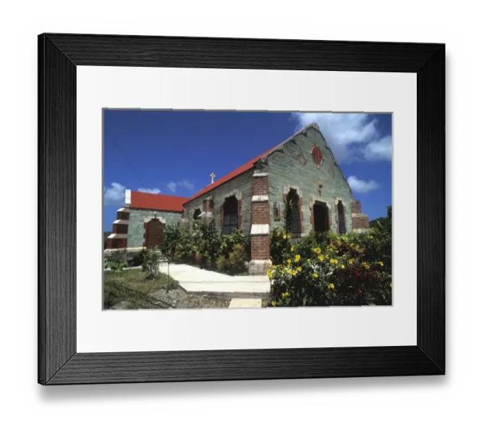 Framed Print : St. Barnibus Anglican Church at Liberta Antigua Framed Print : St. Barnibus Anglican Church at Liberta Antigua