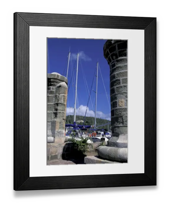 Framed Print : Caribbean, Antigua Pier, Bitter End Yacht Club, BVI