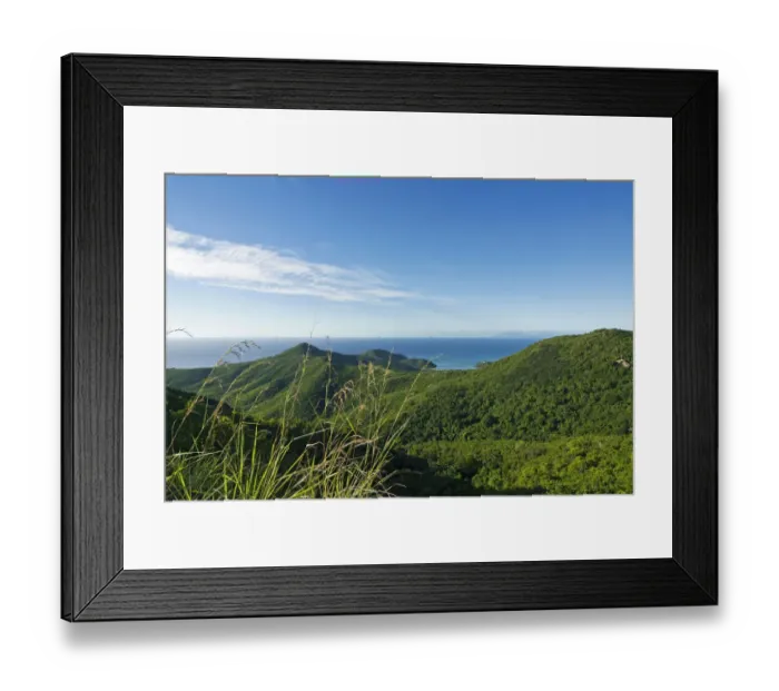 Framed Print : View of south west coast from Boggy Peak, Antigua, West Indies, Caribbean, Central Framed Print : View of south west coast from Boggy Peak, Antigua, West Indies, Caribbean, Central