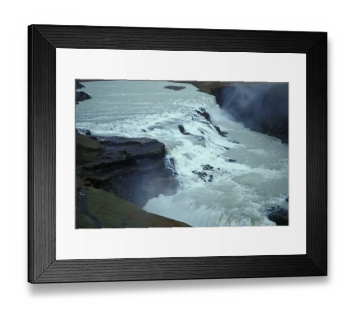 Framed Print : 01. Europe, Iceland, Gullfoss, Golden Falls Framed Print : 01. Europe, Iceland, Gullfoss, Golden Falls
