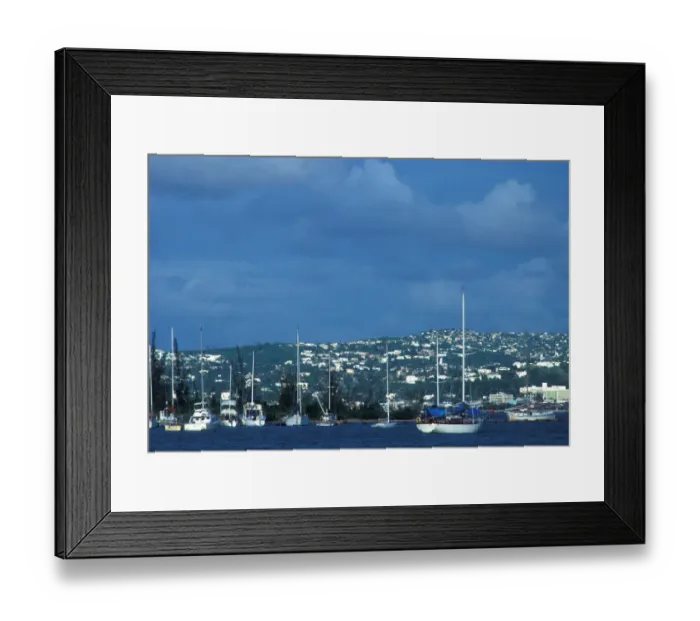 Framed Print : Seascape. Caribbean, Jamaica, Montego Bay, Harbor
