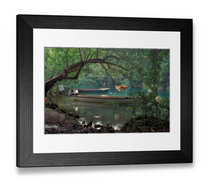 Framed Print : CARIBBEAN, Jamaica, near Port Antonio Blue Lagoon, anchored boats Framed Print : CARIBBEAN, Jamaica, near Port Antonio Blue Lagoon, anchored boats